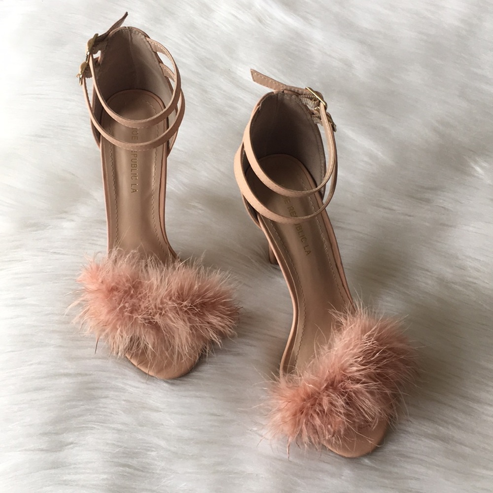 Pink Fur High Heels